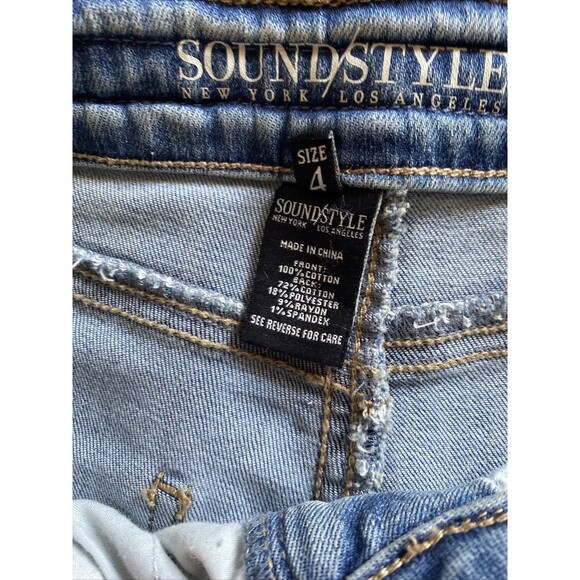 size 4 sound/Style light blue wash jeans Made in china front cotton/polyester - Picture 7 of 8